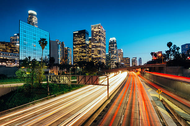 istock Los Angeles Downtown Skyline at Rush Hour 466250654