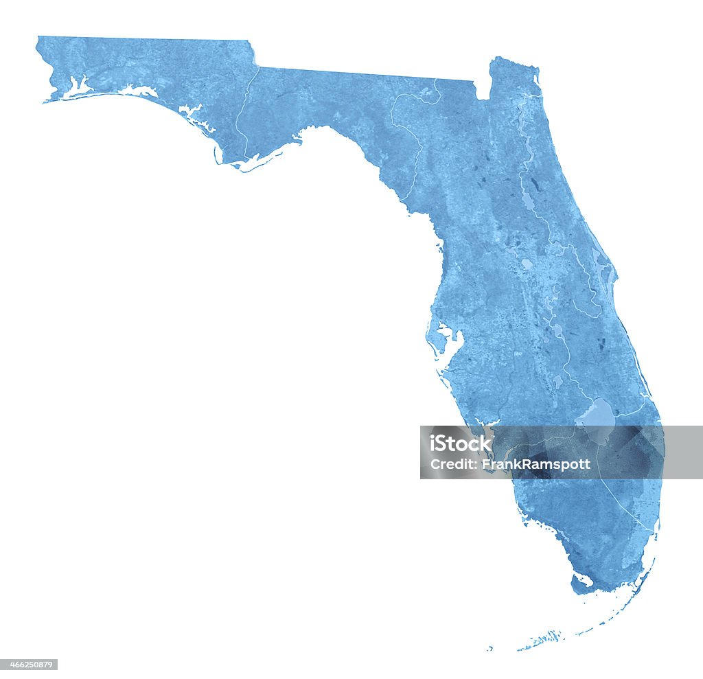 Florida Topographic mapa aislado - Foto de stock de Florida - Estados Unidos libre de derechos