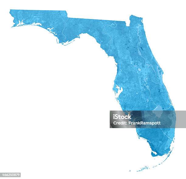 Флорида Топографической Карты Изолированные — стоковые фотографии и другие картинки Флорида - США - Флорида - США, Карта, Топографическая карта
