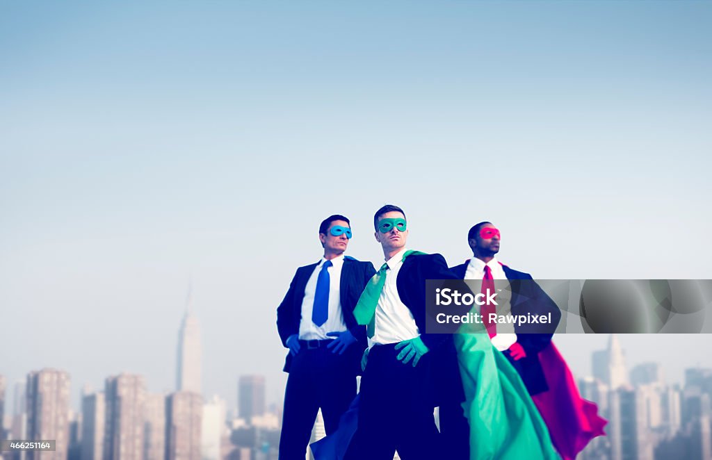 Superhero Businessmen Environment New York Concept 2015 Stock Photo