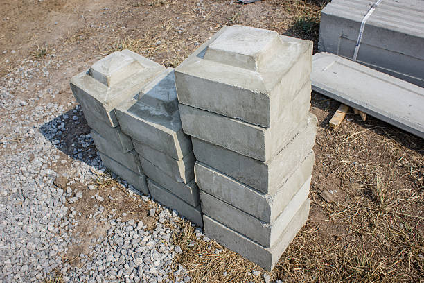 precast concrete stock photo