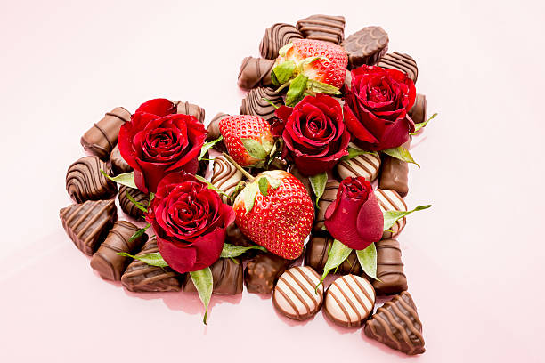istock Valentine Chocolates Arranged in Heart Shape 466253693