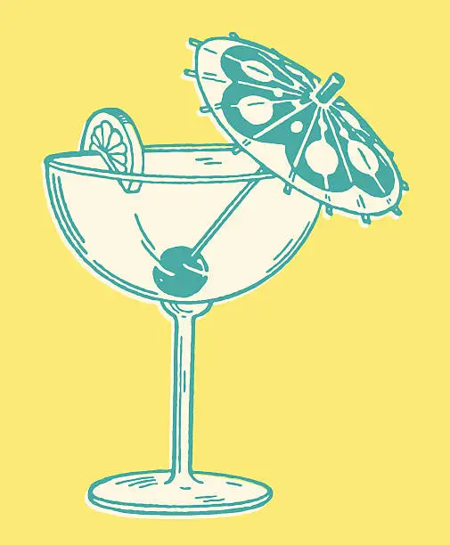 Vector illustration of Cocktail With Umbrella