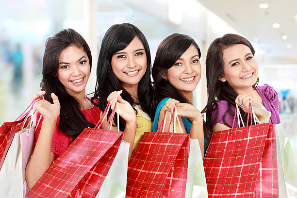 istock happy shopping woman 466257715