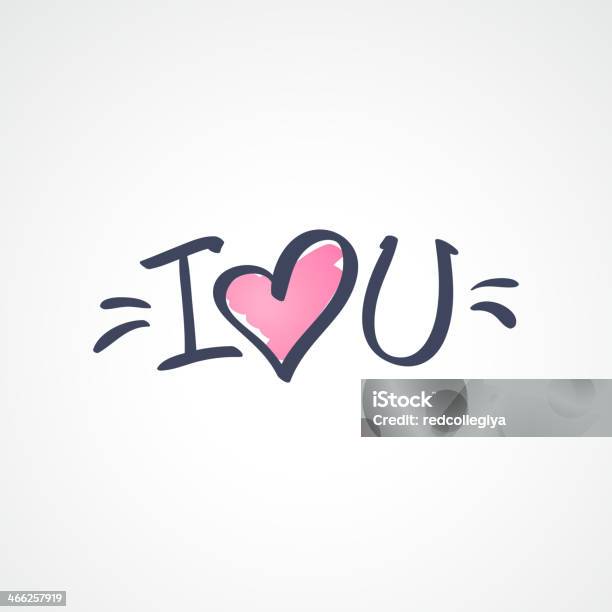 I Love You Text Stock Illustration - Download Image Now - Letter I, Love - Emotion, Heart Shape