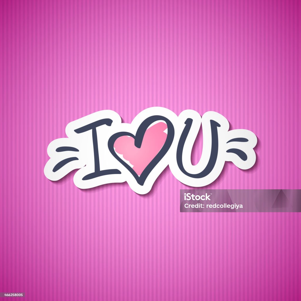 i love you text i love you, handwritten abbreviated text with heart shape Alphabet stock vector