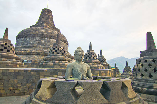 istock Buddist temple Borobudur on sunset. Yogyakarta. Java, Indonesia 466262717