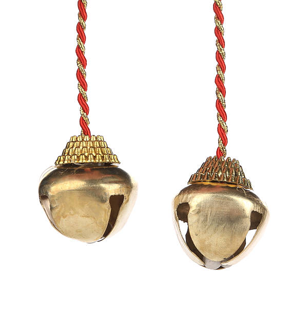 istock Golden jingle bells on a rope. 466262767