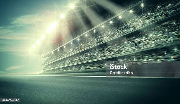 Track Arena Stock Photo - Download Image Now - Sports Race, Backgrounds, Auto Repair Shop