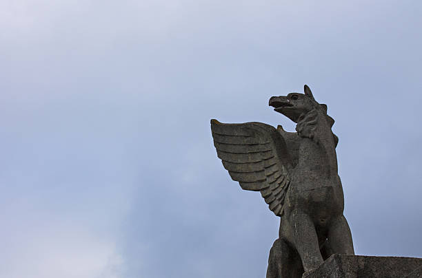 istock Griffon sculpture of mythology. Crimea, Kerch 466264794