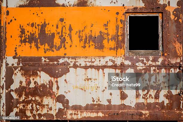 Rust Metal Wall From The Old Train Container Background Stock Photo - Download Image Now