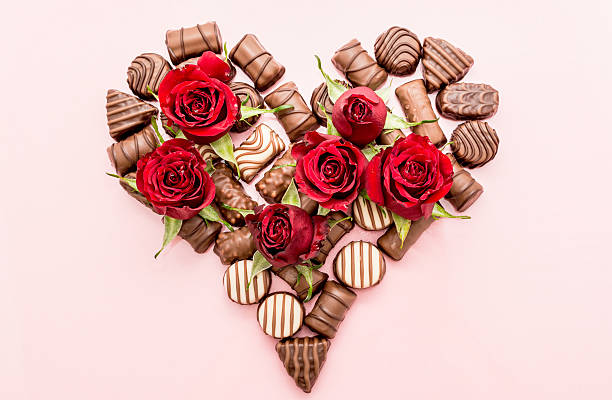 istock Valentine Chocolates Arranged in Heart Shape 466265097