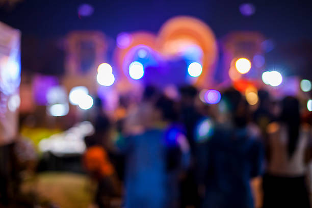 istock Blurred Street night pedestrians. 466265674