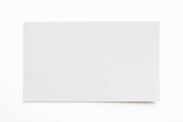 istock Isolated shot of small blank white paper on white background 466268649