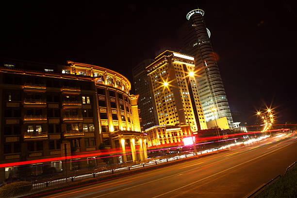 istock Panoramic view of  city  by night 466269596