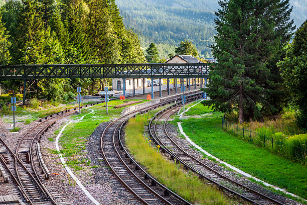 istock Railway tracks in a rural scene 466270310
