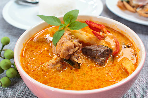istock Spicy chicken curry with bamboo shoots. 466271606