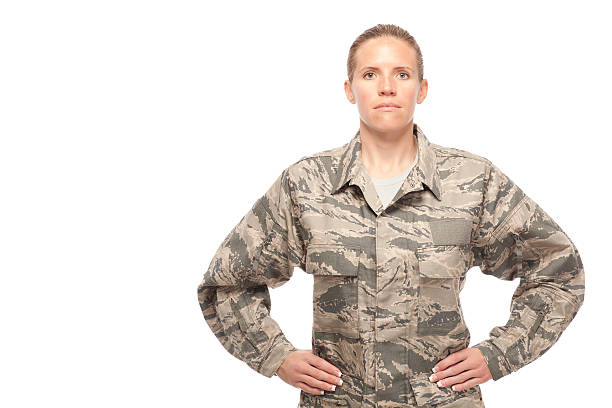 istock Female airman with hand on hips 466272300