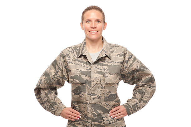 istock Female airman with hands on hips 466272382