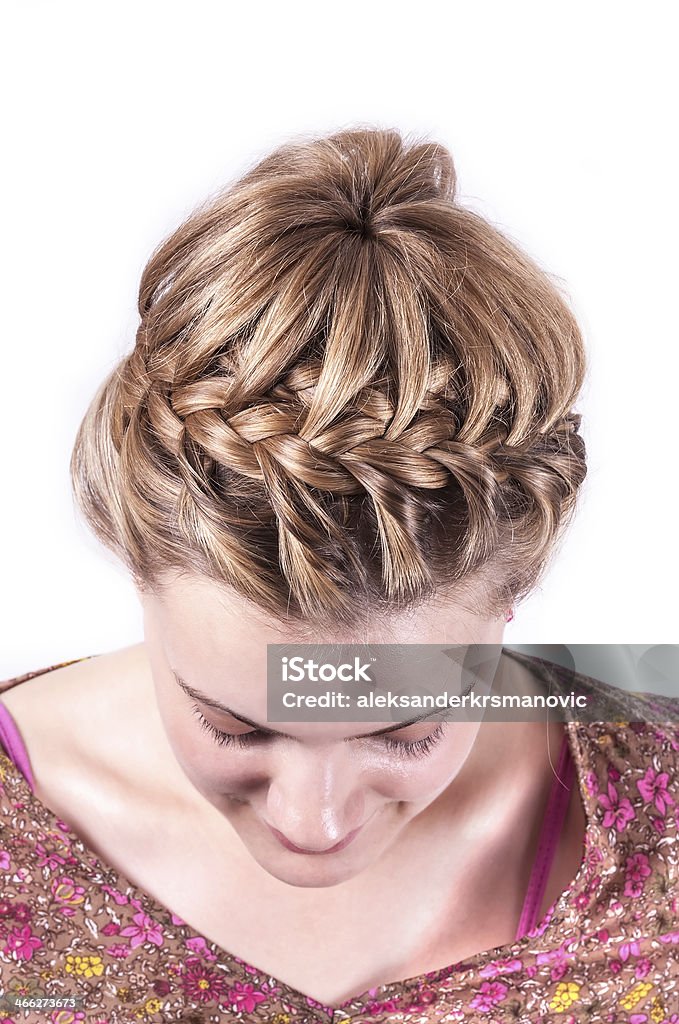 Moderne weddting Frisur - Lizenzfrei Blondes Haar Stock-Foto