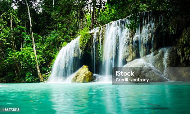 Erawan Waterfall National Park Stock Photo - Download Image Now - Autumn, Awe, Beauty In Nature