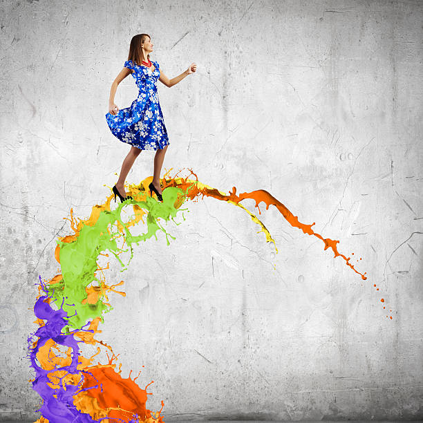 istock Woman in blue dress 466274482