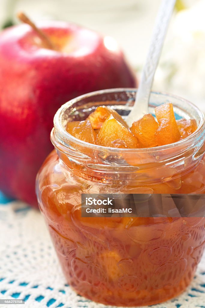 Apple jam and fresh apples 2015 Stock Photo