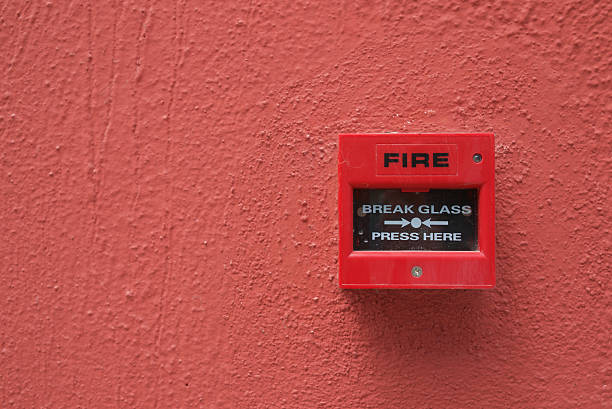 fire alarm stock photo