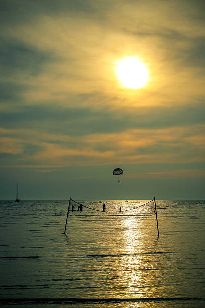 beach sunset stock photo