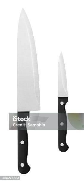 Kitchen Knives Stock Photo - Download Image Now - Black Color, Chrome, Clipping Path