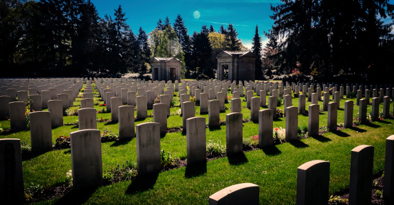 Night on the cemetery