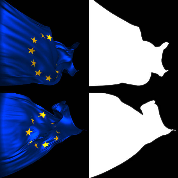 istock Waving European Union Flags 466280312