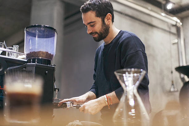 istock Istanbul barista attending coffee maker. 466280816