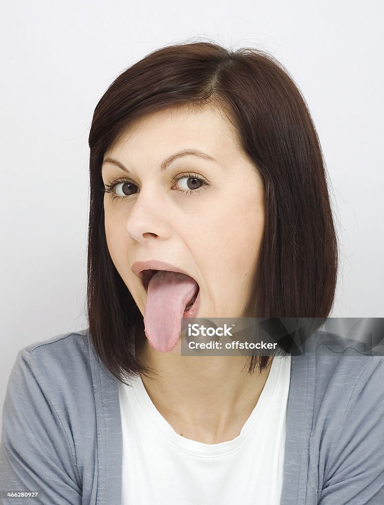 舌を出す - 女性のロイヤリティフリーストックフォト