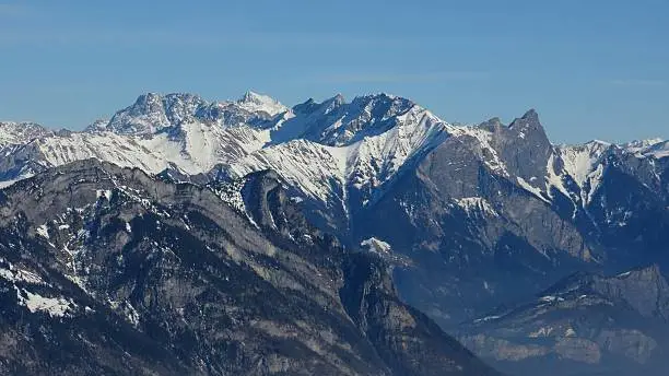 Schesaplana, mountain range in the Swiss Alps.