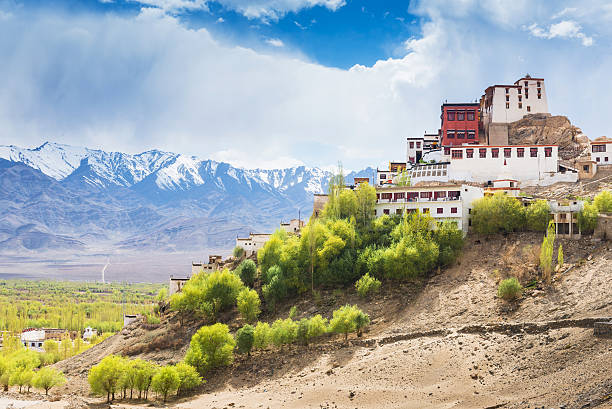 Thiksey Monastery in Leh Ladakh Thiksey Monastery is a Tibetan Buddhist monastery in Leh Ladakh, India. gompa stock pictures, royalty-free photos & images