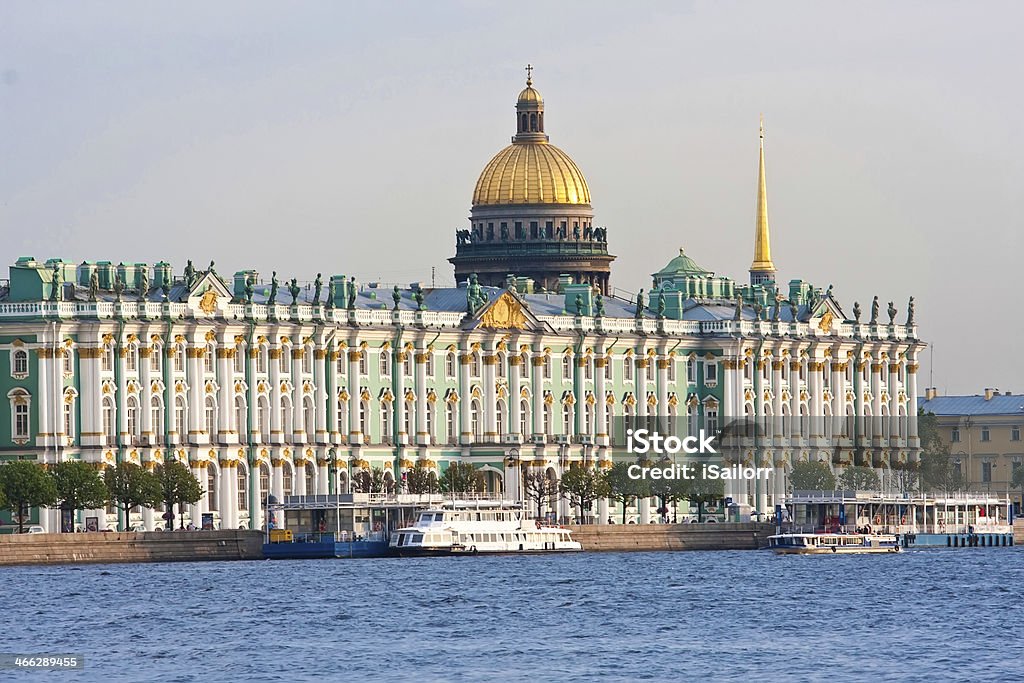 Saint Petersburg Beatiful view Neva river in Saint Petersburg, Russia Architectural Column Stock Photo