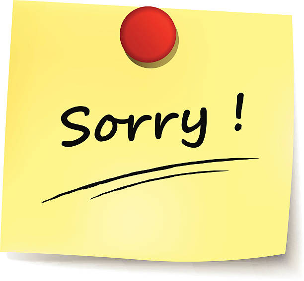 Sorry George Note 230+ Apology Note Stock Illustrations, Royalty-Free Vector Graphics ...