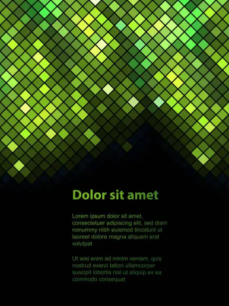 Vector illustration of Shiny background with sequins in green
