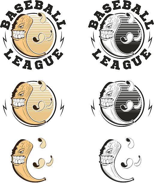 ilustrações de stock, clip art, desenhos animados e ícones de vector conjunto de rótulos de beisebol e emblemas. - mascot anger baseball furious