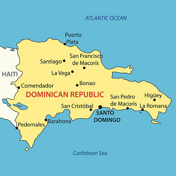Dominican Republic - vector map Dominican Republic - vector map. dominican republic map stock illustrations