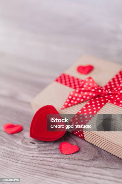 Valentines Day Decorations On Wood Stock Photo - Download Image Now - Affectionate, Anniversary, Backgrounds