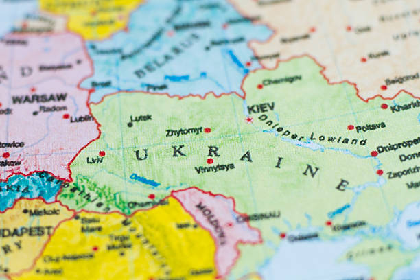istock Ukraine map and its political crisis 466303886