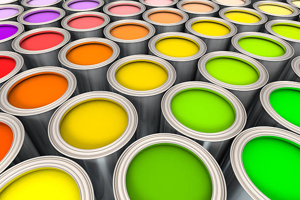 istock 3D colors painting buckets 466304780