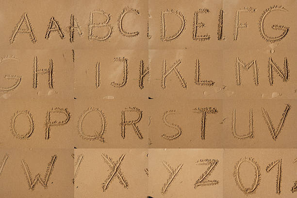 istock The Alphabet Written In Sand On A Beach. 466305249