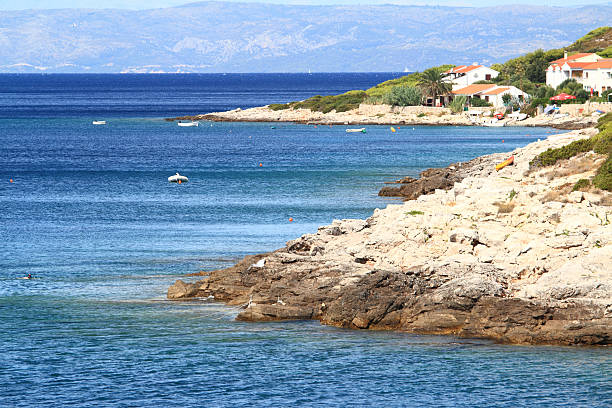istock Turquoise sea in Croatia Vis Island 466305260
