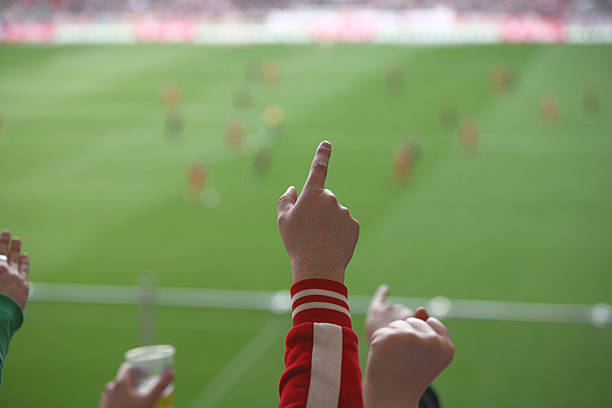 istock Encouraging football fan hand 466305373