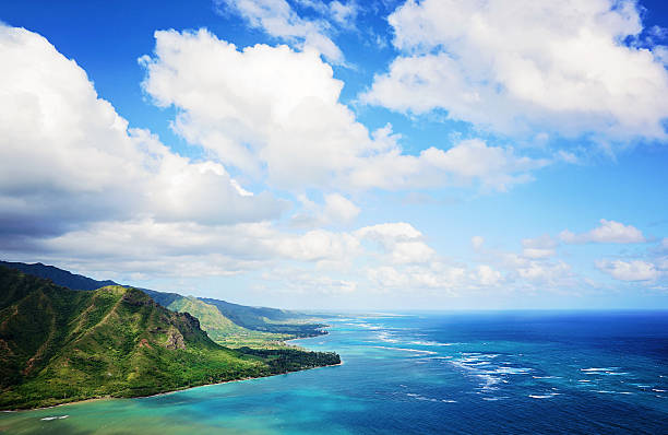 istock Mountain and Ocean View of Oahu, Hawaii 466305497