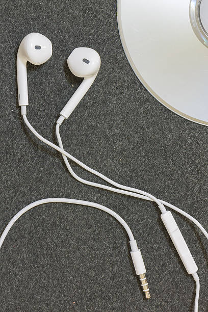 istock Earphones on a fabric background 466307430
