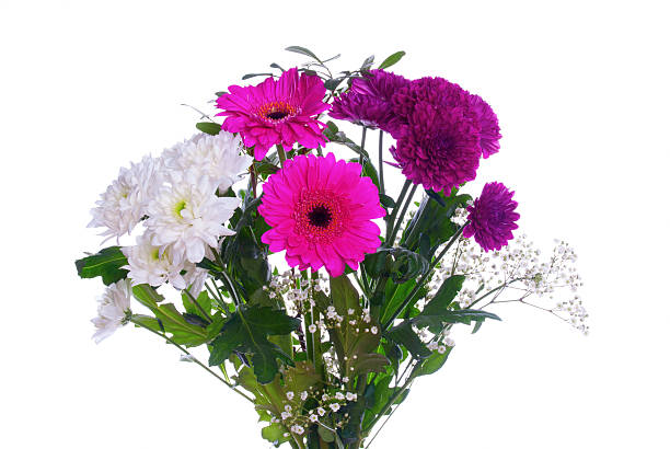 A Colorful Bouquet of different Flowers, Isolated